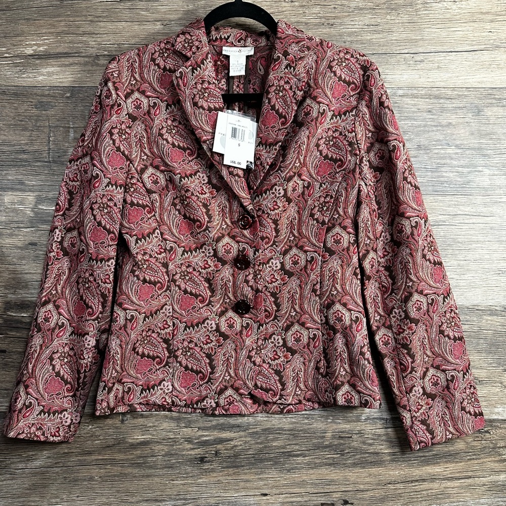 Preswick & Moore Red Paisley Blazer